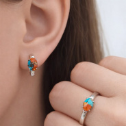 Серьги из Серебра 925 Приволжский ювелир арт. 311161-UB, Родирование.