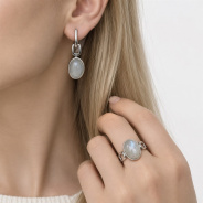 Серьги из Серебра 925 Приволжский ювелир арт. 311163-LN54, Родирование.