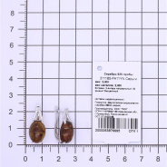 Серьги из Серебра 925 Приволжский ювелир арт. 311165-FA11YN, Родирование.