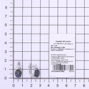 Серьги из Серебра 925 Приволжский ювелир арт. 311166-FA11LB, Родирование.