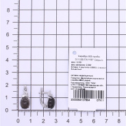Серьги из Серебра 925 Приволжский ювелир арт. 311166-FA11RT, Родирование.