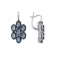Серьги из Серебра 925 Приволжский ювелир арт. 311197-GH55, Родирование.