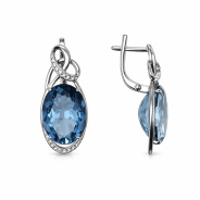 Серьги из Серебра 925 Приволжский ювелир арт. 311199-FA11GH55, Родирование.