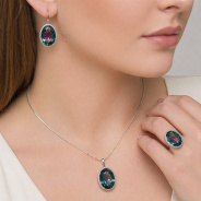 Серьги из Серебра 925 Приволжский ювелир арт. 311202-FA11GH30, Родирование.