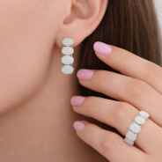 Серьги из Серебра 925 Приволжский ювелир арт. 311203-NF07, Родирование.