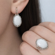 Серьги из Серебра 925 Приволжский ювелир арт. 311214-NF07, Родирование.