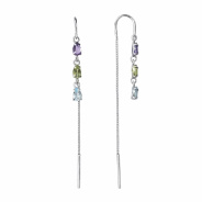 Серьги из Серебра 925 Приволжский ювелир арт. 311228-MIX681, Родирование.