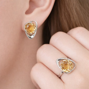 Серьги из Серебра 925 Приволжский ювелир арт. 311268-FA75, Родирование.