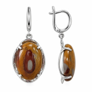 Серьги из Серебра 925 Приволжский ювелир арт. 311279-YR, Родирование.