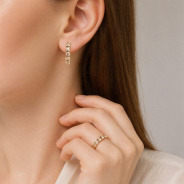 Серьги из Серебра 925 Приволжский ювелир арт. 311303-MS75, Родирование.