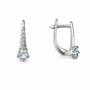 Серьги из Серебра 925 Приволжский ювелир арт. 311304-FA11TP15, Родирование.