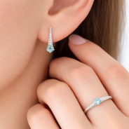 Серьги из Серебра 925 Приволжский ювелир арт. 311304-FA11TP15, Родирование.