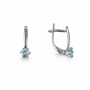 Серьги из Серебра 925 Приволжский ювелир арт. 311305-TP15, Родирование.