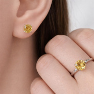 Серьги из Серебра 925 Приволжский ювелир арт. 311308-CT20, Родирование.