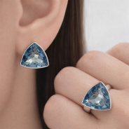 Серьги из Серебра 925 Приволжский ювелир арт. 311340-GH55, Родирование.