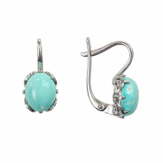 Серьги из Серебра 925 Приволжский ювелир арт. 311356-BM, Родирование.