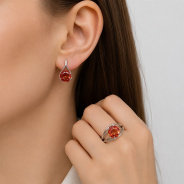 Серьги из Серебра 925 Приволжский ювелир арт. 311400-GH42, Родирование.