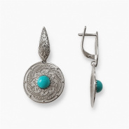 Серьги из Серебра 925 Приволжский ювелир арт. 311420-BZ22, Родирование.