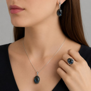 Серьги из Серебра 925 Приволжский ювелир арт. 311465-LB, Родирование.
