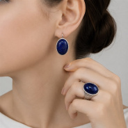 Серьги из Серебра 925 Приволжский ювелир арт. 311469-LZ, Родирование.
