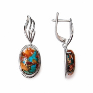Серьги из Серебра 925 Приволжский ювелир арт. 311471-UB15, Родирование.