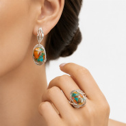 Серьги из Серебра 925 Приволжский ювелир арт. 311471-UB15, Родирование.