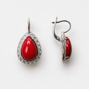 Серьги из Серебра 925 Приволжский ювелир арт. 311529-KR, Родирование.