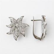 Серьги из Серебра 925 Приволжский ювелир арт. 311560-FA11, Родирование.