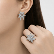 Серьги из Серебра 925 Приволжский ювелир арт. 311560-FA11, Родирование.