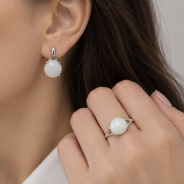 Серьги из Серебра 925 Приволжский ювелир арт. 311571-PM, Родирование.