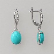 Серьги из Серебра 925 Приволжский ювелир арт. 311573-BM, Родирование.