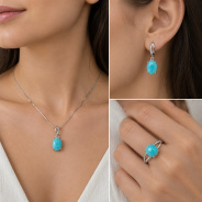 Серьги из Серебра 925 Приволжский ювелир арт. 311573-BM, Родирование.