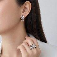 Серьги из Серебра 925 Приволжский ювелир арт. 311635, Родирование.