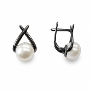 Серьги из Серебра 925 Приволжский ювелир арт. 314087-ZM07, чёрный оксид.