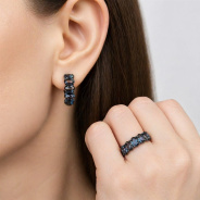 Серьги из Серебра 925 Приволжский ювелир арт. 314107-GH73, чёрный оксид.