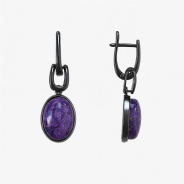 Серьги из Серебра 925 Приволжский ювелир арт. 314163-CH, чёрный оксид.
