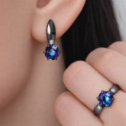 Серьги из Серебра 925 Приволжский ювелир арт. 314230-FA11GH10, чёрный оксид.