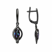 Серьги из Серебра 925 Приволжский ювелир арт. 314242-GH10SH73, чёрный оксид.