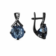 Серьги из Серебра 925 Приволжский ювелир арт. 314269-FA11GH55, чёрный оксид.