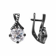 Серьги из Серебра 925 Приволжский ювелир арт. 314269-FA11GH, чёрный оксид.