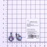 Серьги из Серебра 925 Приволжский ювелир арт. 314274-GH10, чёрный оксид.