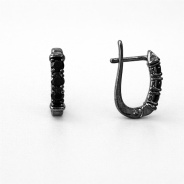 Серьги из Серебра 925 Приволжский ювелир арт. 314309-FA73, чёрный оксид.
