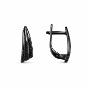 Серьги из Серебра 925 Приволжский ювелир арт. 314528-SH73, чёрный оксид.