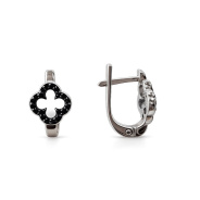 Серьги из Серебра 925 Приволжский ювелир арт. 315019-SH73, родирование + черный родий.