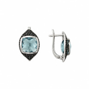 Серьги из Серебра 925 Приволжский ювелир арт. 315395-FA15SH73, родирование + черный родий.