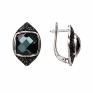 Серьги из Серебра 925 Приволжский ювелир арт. 315395-FA77SH73, родирование + черный родий.