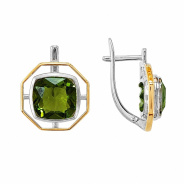 Серьги из Серебра 925 Приволжский ювелир арт. 316382-FA70, Родирование + золочение.