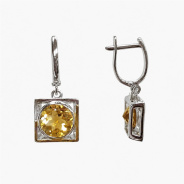 Серьги из Серебра 925 Приволжский ювелир арт. 316397-CT20, Родирование + золочение.