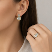 Серьги из Серебра 925 Приволжский ювелир арт. 316399-GH11, Родирование + золочение.