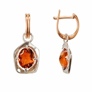 Серьги из Серебра 925 Приволжский ювелир арт. 316405-GH42, Родирование + золочение.